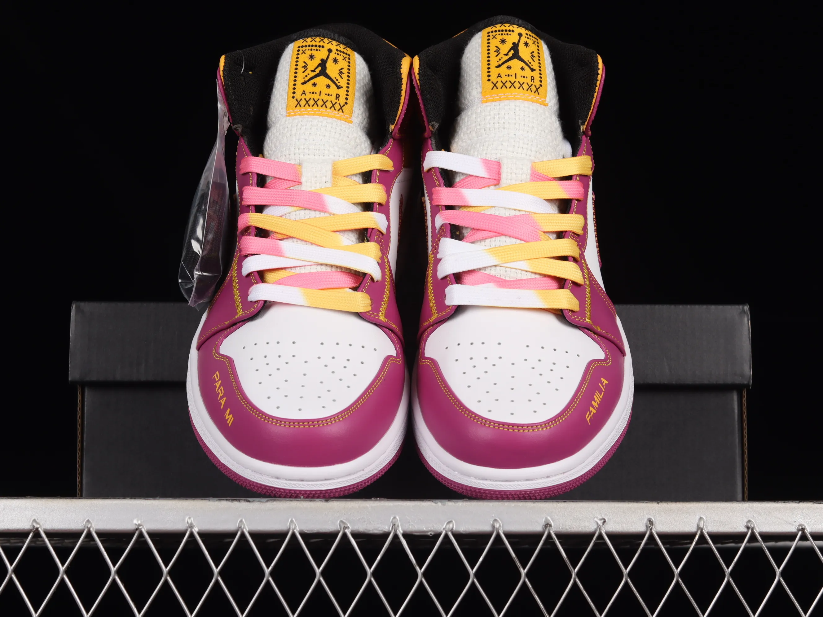 All Categories Air Jordan Jordan Series Basketball Shoes Air Jordan 1 Mid Air Jordan 1 Mid AJ1 Joe 1 Day of the Dead White Yellow Pink Mid Basketball Shoes DC0350-100